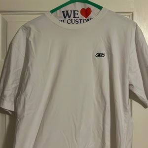 White Reebok shirt